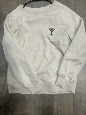 Lou and grey espresso martini cocktail crewneck sweater sweatshirt xs